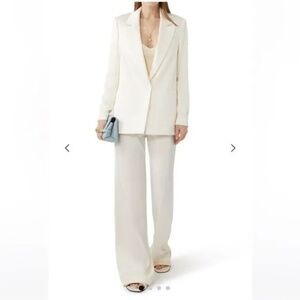 NWT Alice + Olivia Ecru Satin Jacket sz 8 $495